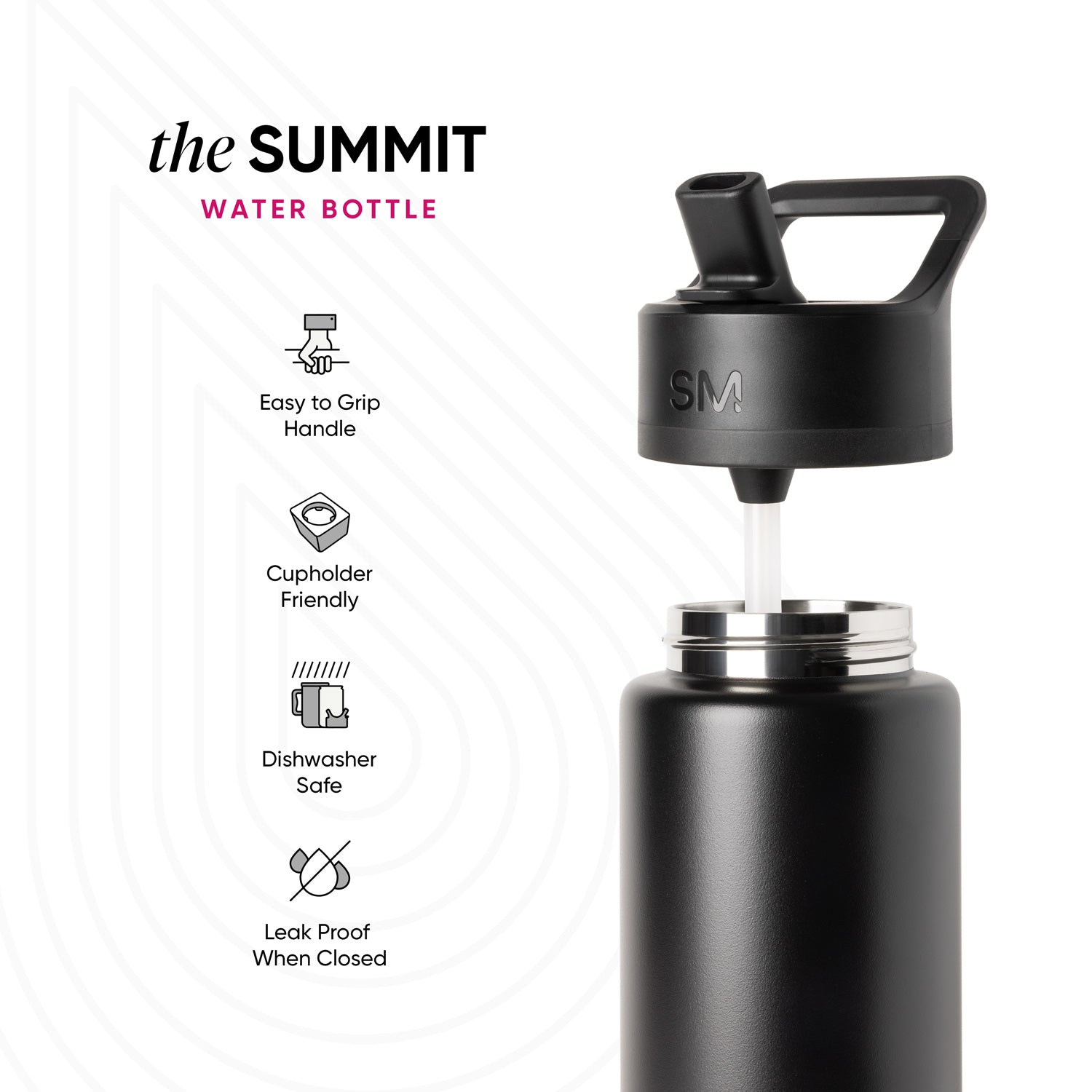 Summit Kids Water Bottle with Straw Lid - Image 3