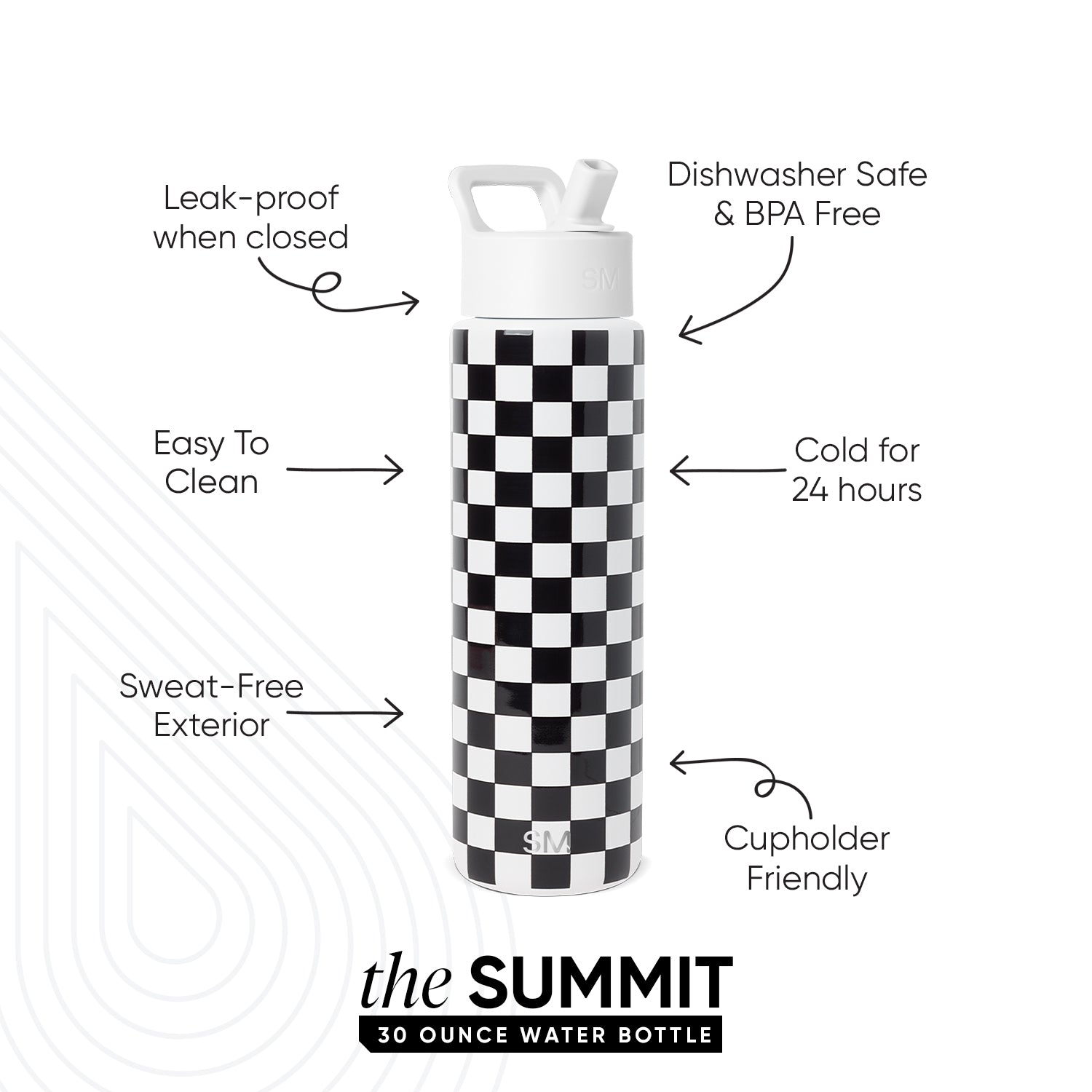 Summit Water Bottle with Straw Lid - Image 2